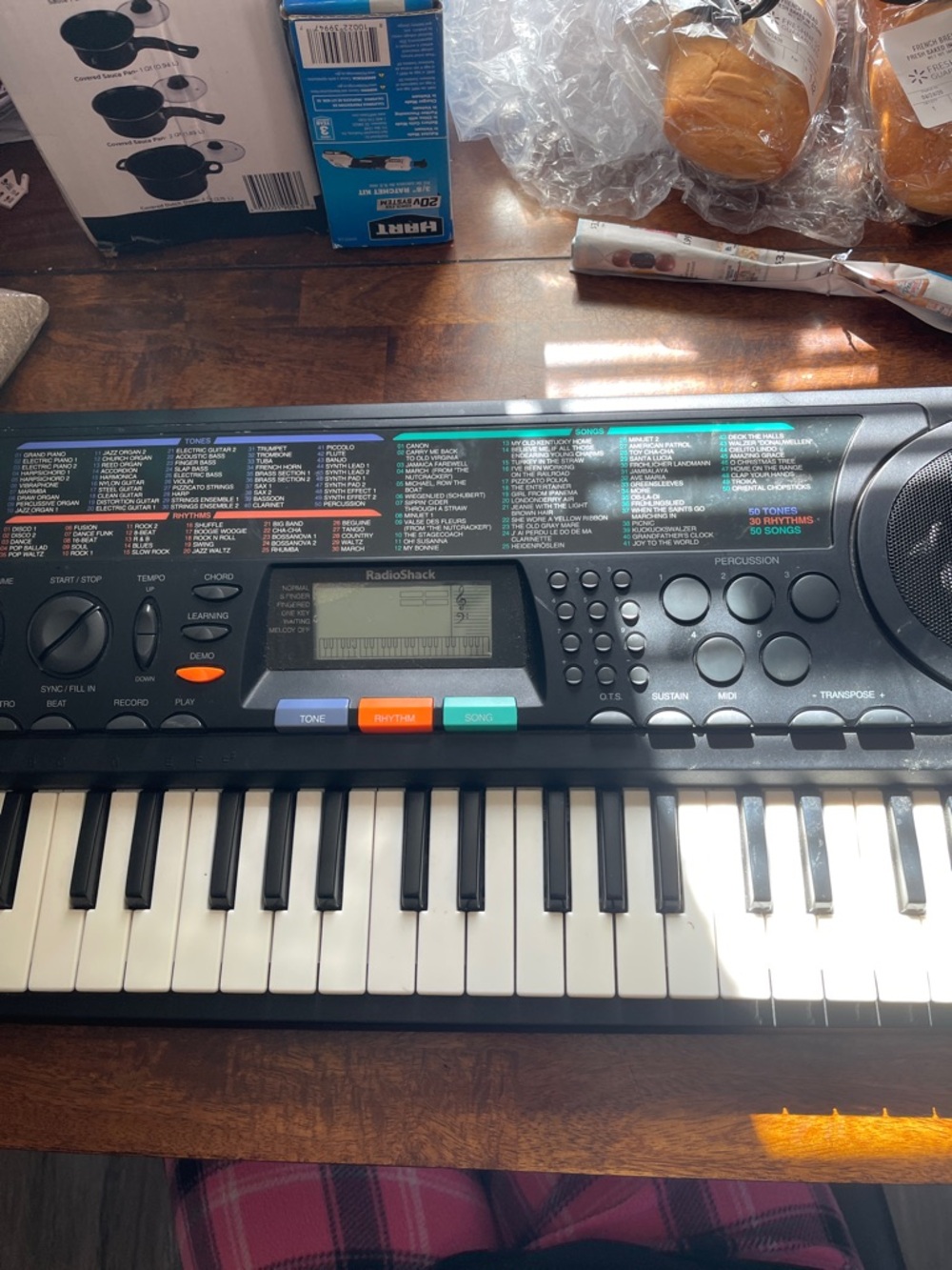 RadioShack Black Portable Electronic Keyboard - 61 Keys